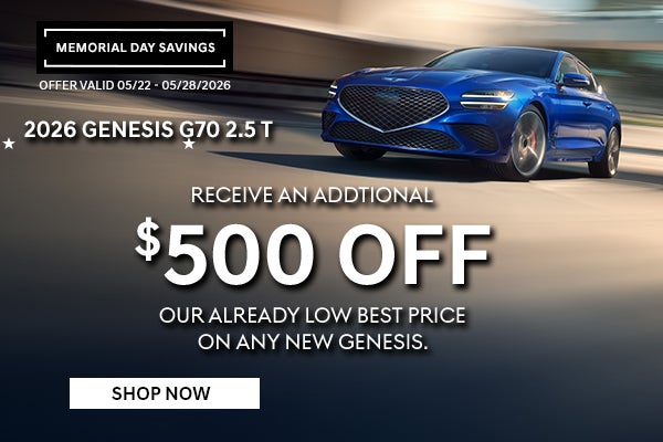 Get an Additional $500 Off Any New Genesis